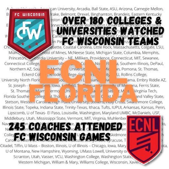 ECNL Florida Saw Colleges Everywhere with Great Competition